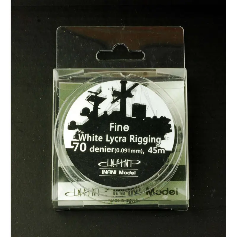 FILS LYCRA BLANC HAUBANAGE DIAM 0.091MM 45M FIN INFINI MODEL Affaire À Saisir