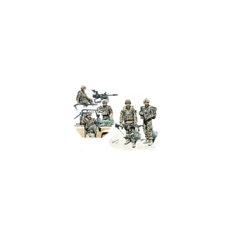 « Nous avons de la chance » soldats britanniques 2012 1/35 MasterBox Bon Marché