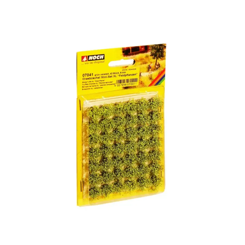 Dernière Chance Touffes d&rsquo;herbe mini set plantes de pré 9 mm 42 pièces NOCH