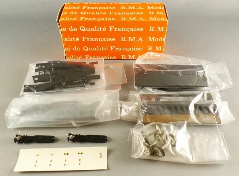 RMA 1621 Ho Plm Voiture 3 Essieux 2ème Classe B4f 314 à Guérite & Portières Latérales A assembler Neuve Boite Prix Bas