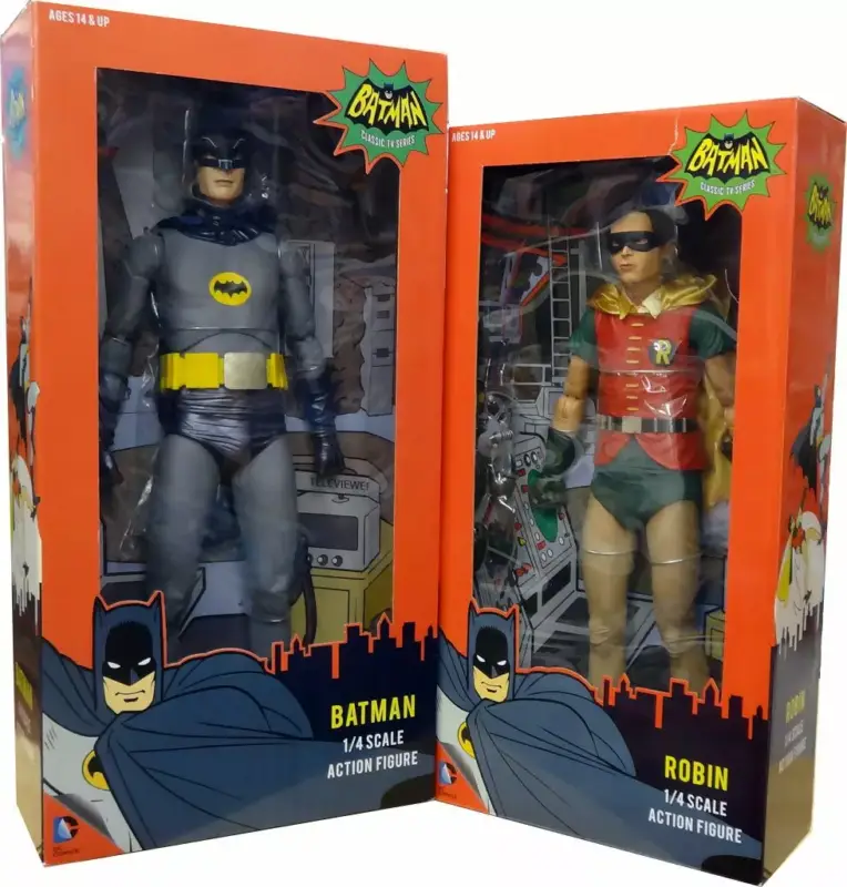 Prix Promo Batman 1966 TV series - NECA - Batman & Robin - Figurines "1/4 scale" (50cm)