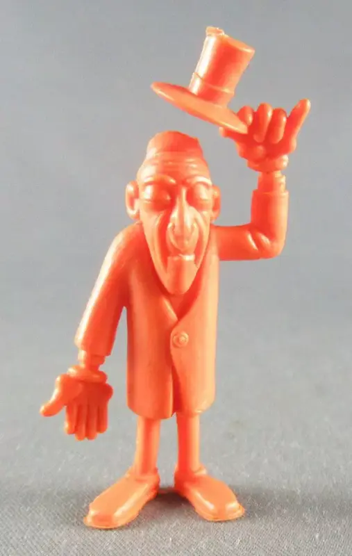 Lucky Luke - Omo Bonux 1973 - Figurine Monochrome - Croque-Mort (Orange) Haute Qualité
