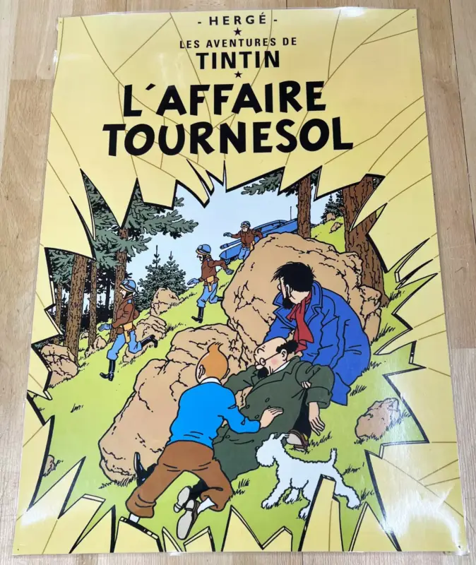 Tintin- Poster Plastifié de la couverture de Tintin L'Affaire Tournesol Commande En Gros