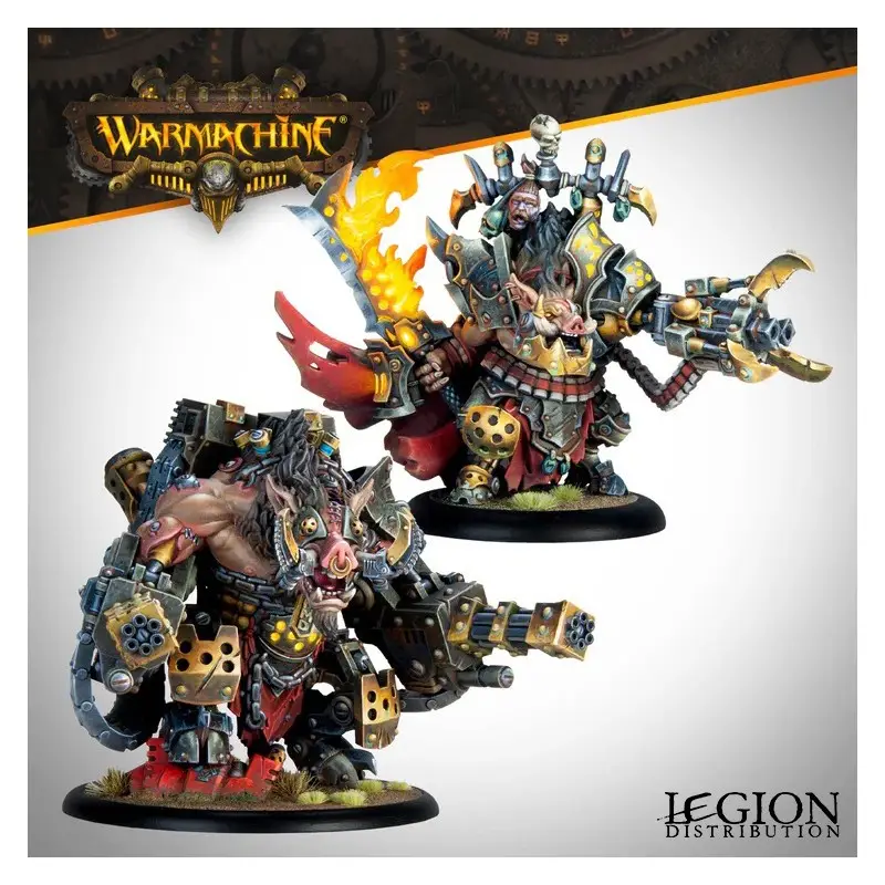 Warmachine - Mercenary - Emperor Carver Ultimus Esquire III & War Boar MMD47 Promotion Saisonnière