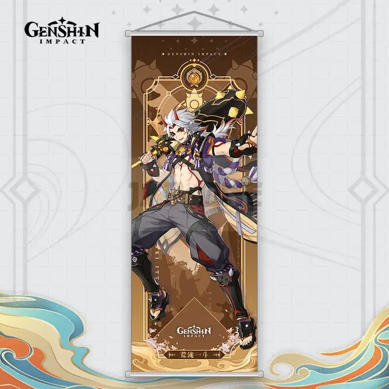 Kakemono Poster Genshin Impact Arataki Itto 25X70 Vente Flash