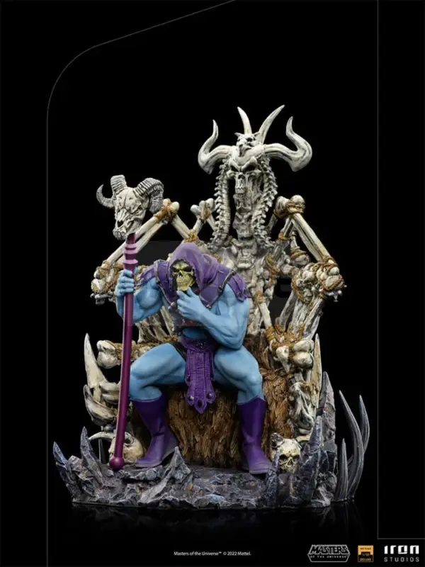 Nouvel Arrivage M.O.T.U. – Skeletor Sur Trône- Figurine Deluxe Art Scale 1/10 29Cm
