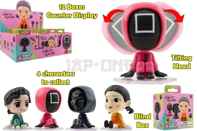 Offre Du Jour Squid Game – Bobble Head – Blind Boxes Counter Display (12 Units)