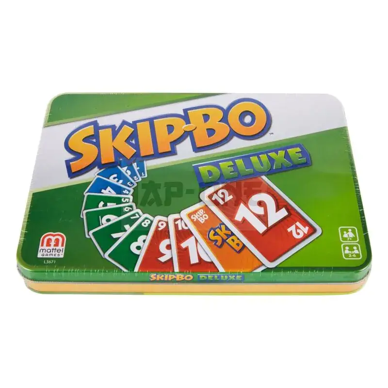 Prix Cassé Skip-Bo Deluxe Jeux De Cartes Boîte Métal