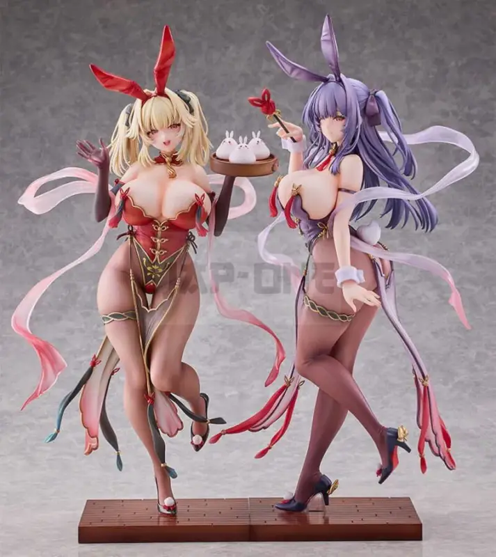 Haute Qualité Moehime Union Figurinen 1/4 Cheongsam Bunny Yuri & Stella 45 Cm