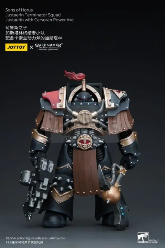 Warhammer The Horus Heresy Figurine 1/18 Sons Of Horus Justaerin Terminator Squad Justaerin With Carsoran Power Axe 12 Cm Affaire À Saisir