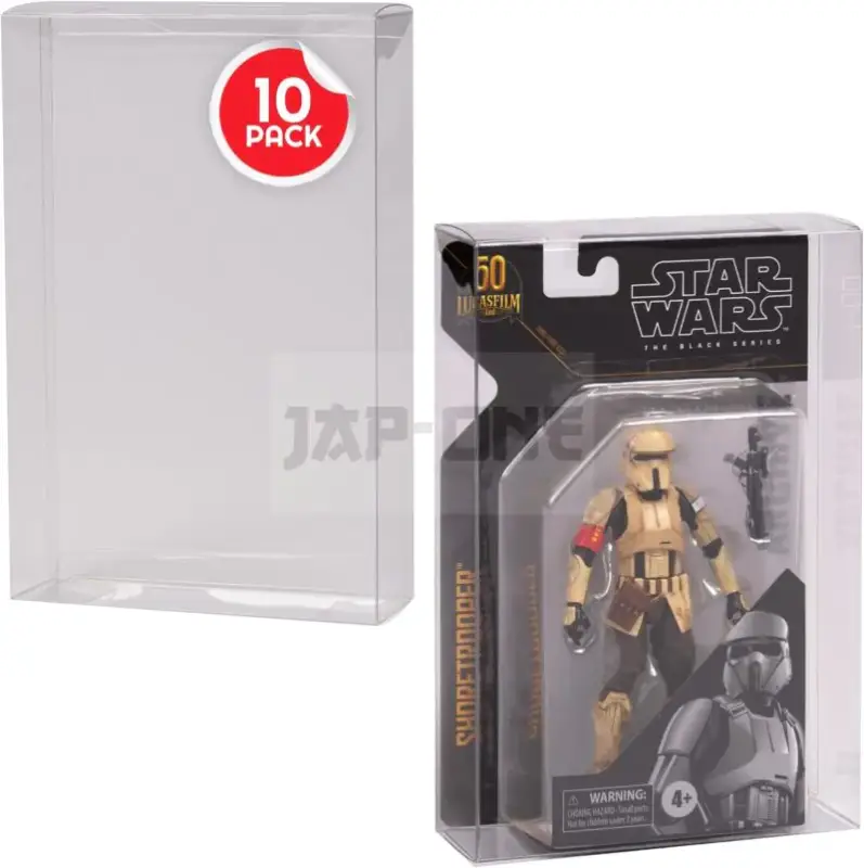 Super Prix 10 X Protector Pet 0.40 Mm Figurines En Blister Hasbro Star Wars The Black Series