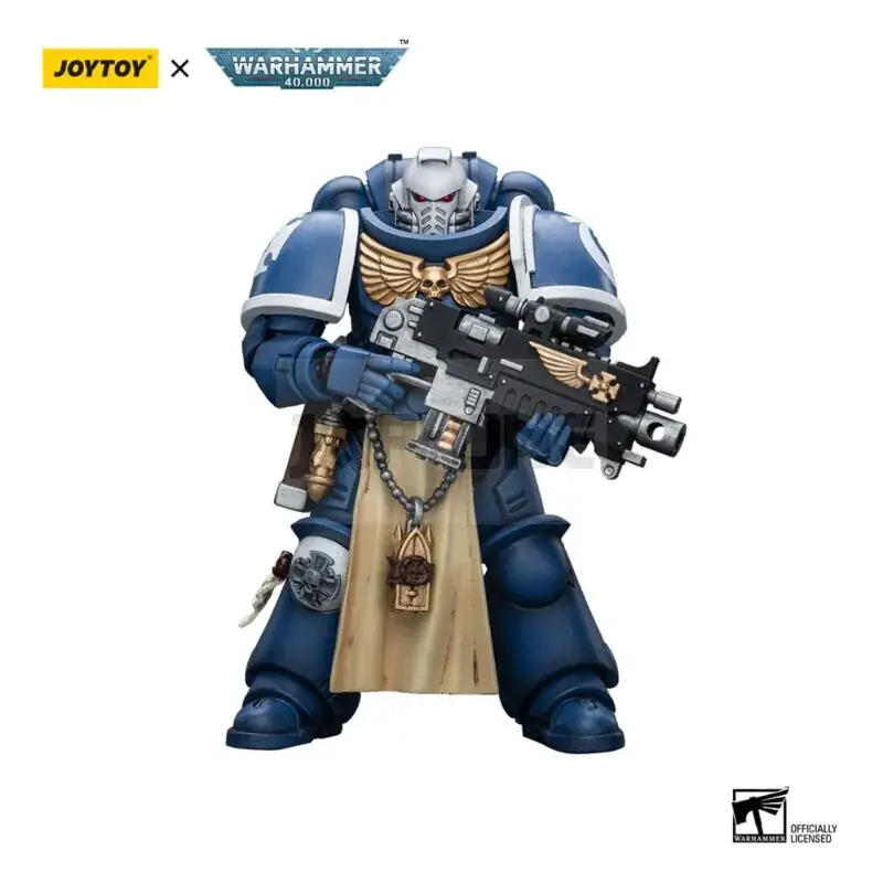 Certifié Warhammer 40K Figurine 1/18 Ultramarines Sternguard Veteran With Bolt Rifle 12 Cm