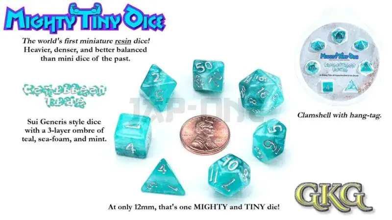 Mighty Tiny Dice - Caribbean Tide (7 Dice Set) Offre Limitée