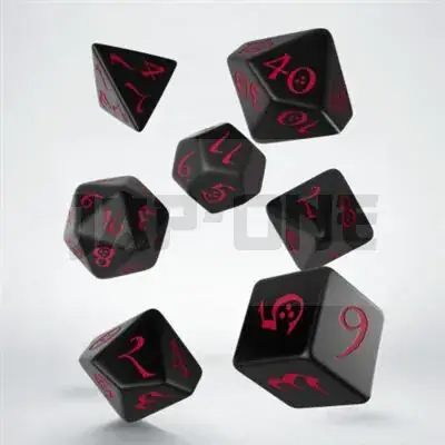 Classic Rpg Black & Red Dice Set (7) Réduction