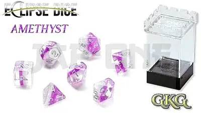 Populaire Eclipse Dice Amethyst (7 Dice Set)