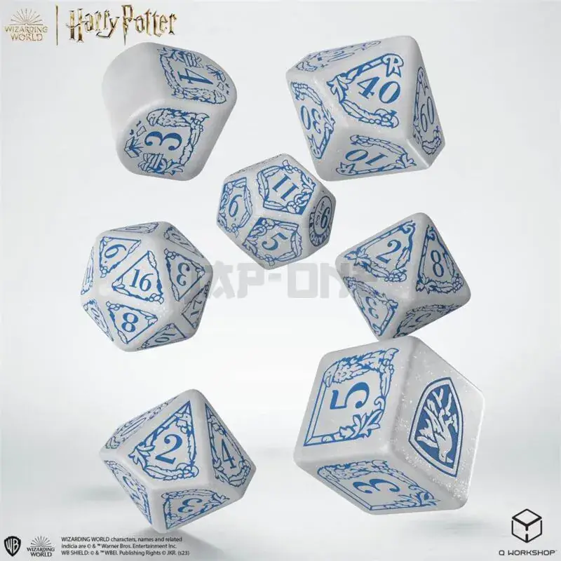 Authentique Harry Potter. Ravenclaw Modern Dice Set – White
