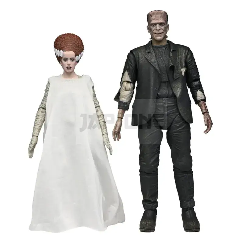 Nouvelle Collection Universal Monsters 2 Pack Figurines Bride Of Frankenstein 90Th Anniversary The Monster & His Mate 18 Cm