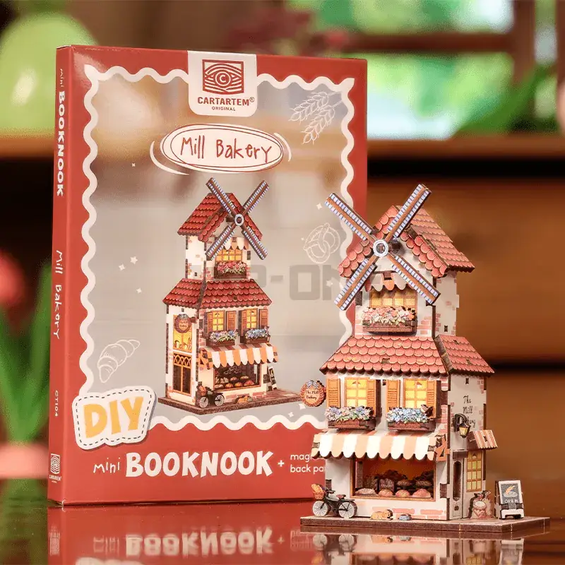 Acheter En Ligne MINI BOOK NOOK KIT – DIY- Moulin Boulangerie – Avec Aimants