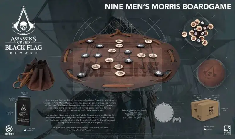 Assassin´S Creed Jeu De Plateau Nine Men&rsquo;S Morris Nouveauté