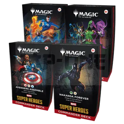 Mtg - Marvel Super Heroes Commander Deck Display (4 Decks) - Fr Must-Have