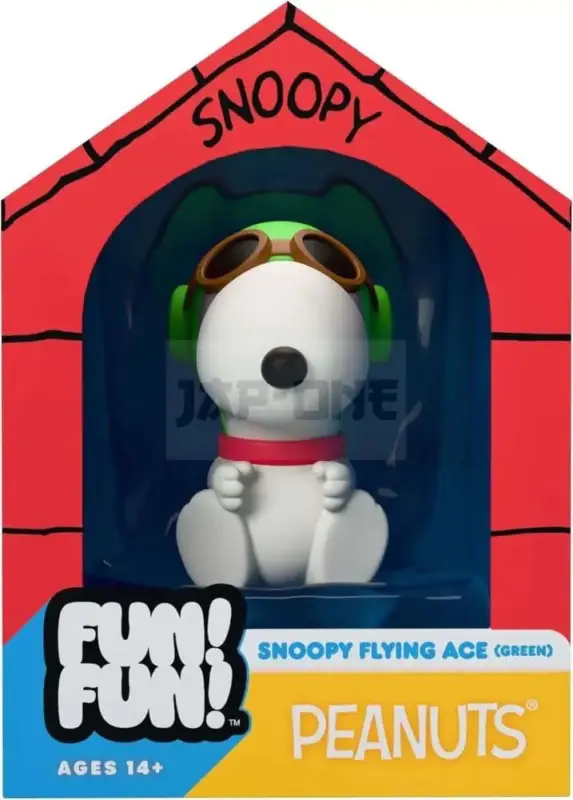 Vintage Peanuts Fun! Fun! Figurine Mini Snoopy (Green Hat Flying Ace) Populaire