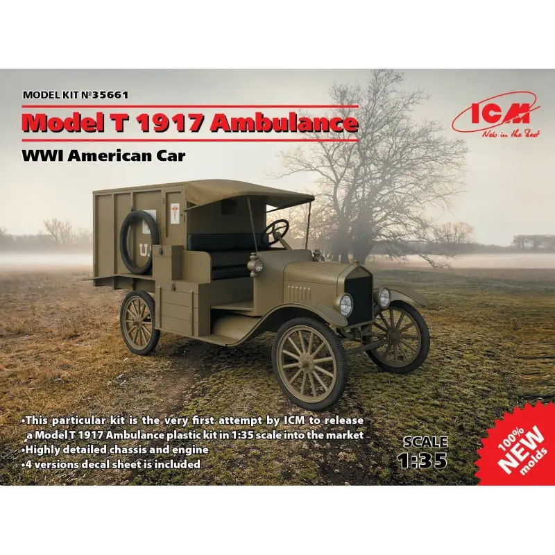 Soldes Maquette militaire ICM 1/35 35661 Ford T 1917 Ambulance