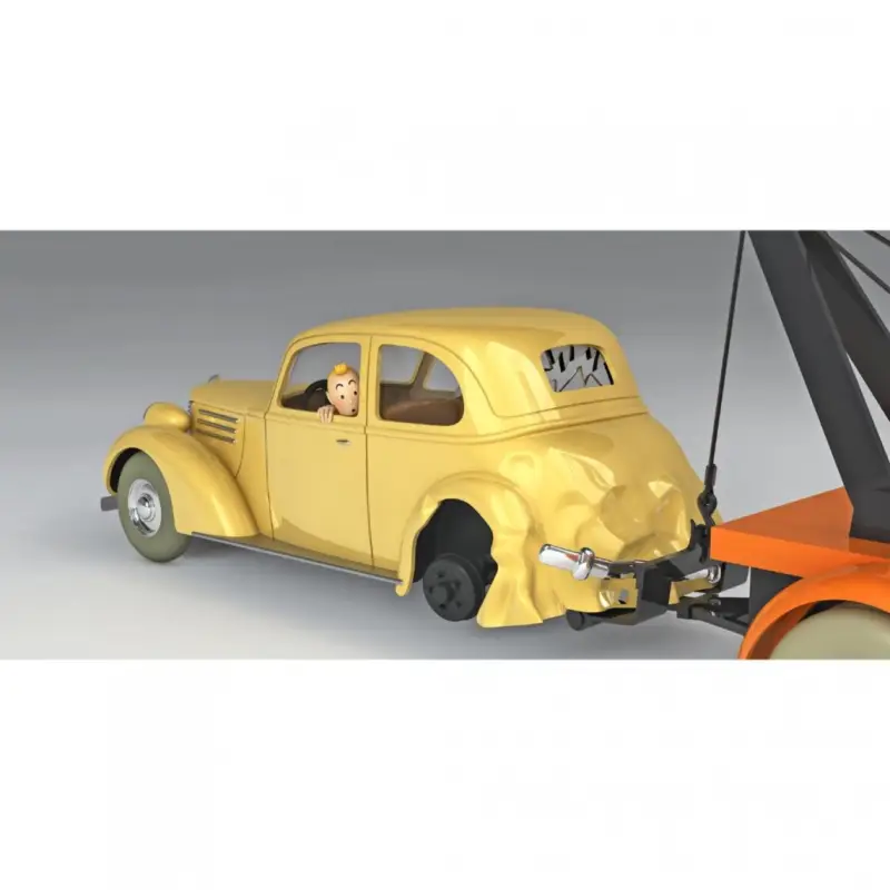 Retour Gratuit Les véhicules de Tintin au 1/24, L'Auto accidentée, Le crabe aux pinces d'or