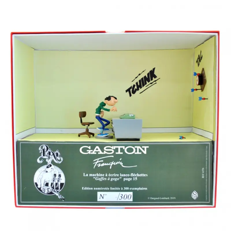 Solde La machine à écrire lance fléchette - Gaston Lagaffe - Collection Boîte