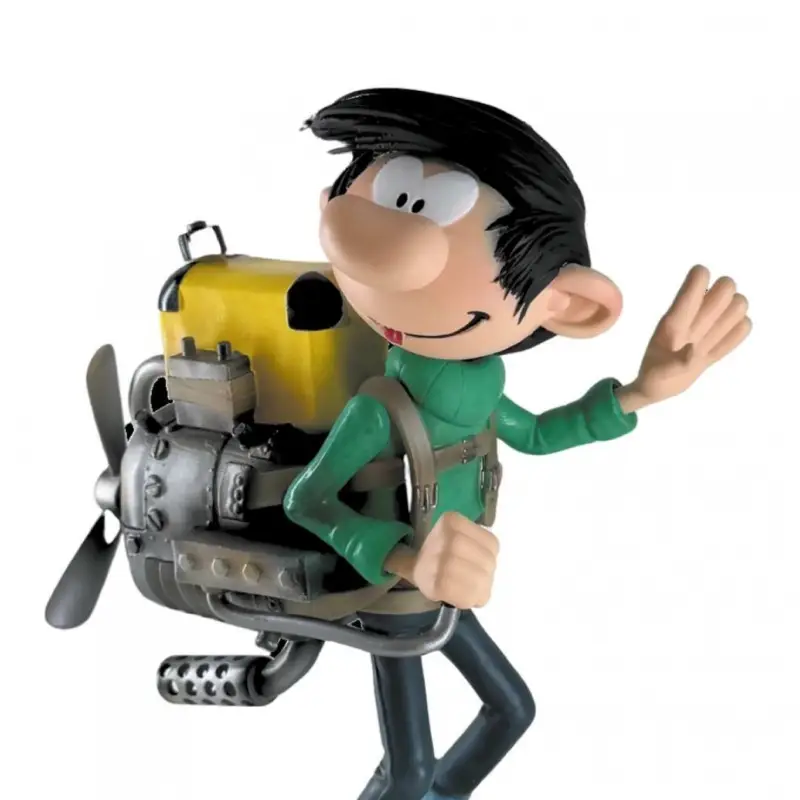 Expédié Aujourd'hui Figurine les inventions de Gaston - Le moteur sur patins à roulette
