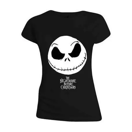 T-shirt Fille Cauchemar Avant Noël Jack Visage Produit De Marque