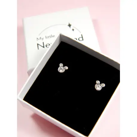 Paiement Sécurisé Boucles d'oreille en argent et Zircons Mickey Mouse Disney DIS19052103