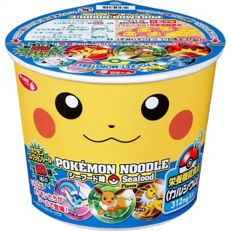 Ramen saveur fruits de mer Pokemon Pikachu 38 Gr Top Vente