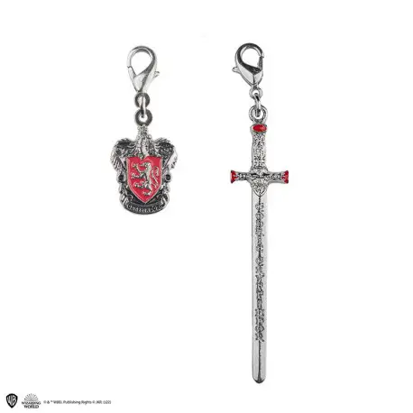 Set de 2 breloques Gryffondor (bouclier et épée) Quantité Limitée