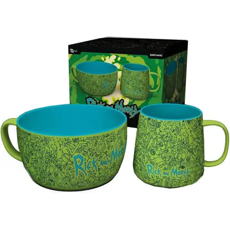 Populaire Set de tasses à déjeuner Rick and Morty