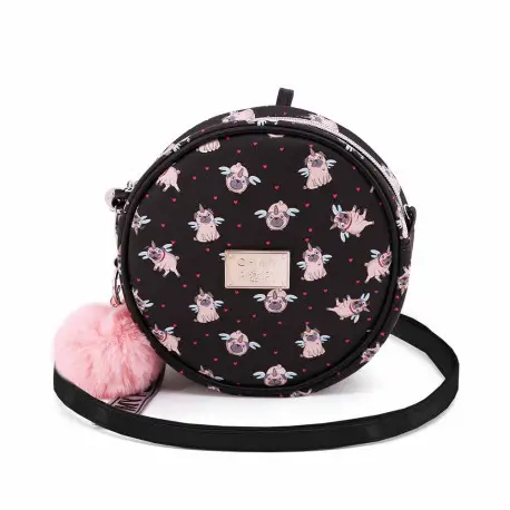 Offre Limitée Sac à bandoulière Oh My Pop ! noir pour chien carlin