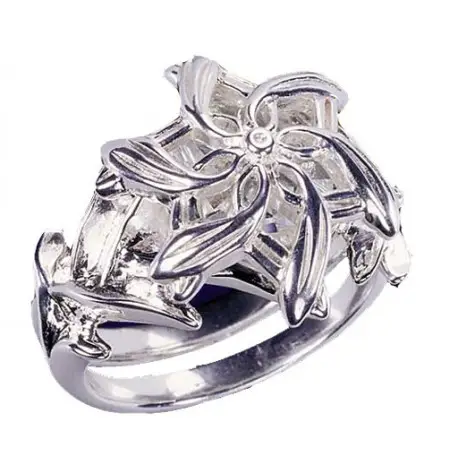 Offre Limitée Anneau Nenya de Galadriel en Argent 925 avec Cristal Strass