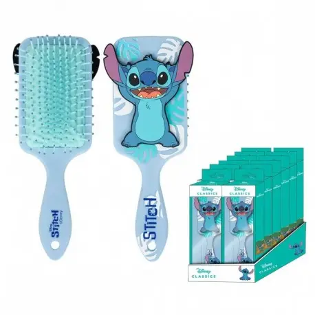 Brosse à Cheveux Rectangulaire Stitch en ABS Bleu Quantité Limitée