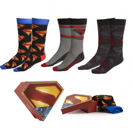 Affaire À Saisir Lot de Chaussettes Superman 3 Pièces Multicolores 38/45