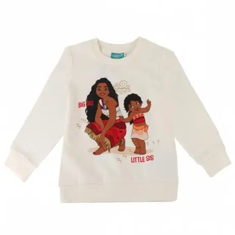 Expédié Aujourd'hui Sweat à Capuche Enfant Moana Coton Brossé Filles 3-6 Ans