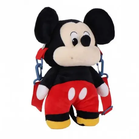 Sac en Peluche Mickey 100% Polyester Rouge Nouvelle Collection