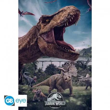 Offre Limitée Poster Maxi Jurassic World 91,5x61 cm - T-Rex Rugissant