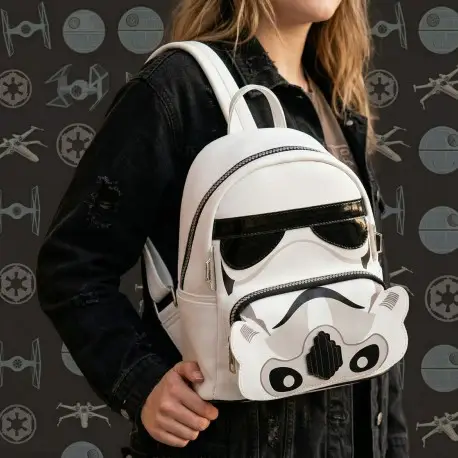 Sac à Dos Casual Star Wars Stormtrooper en Similicuir Blanc Paiement Sécurisé