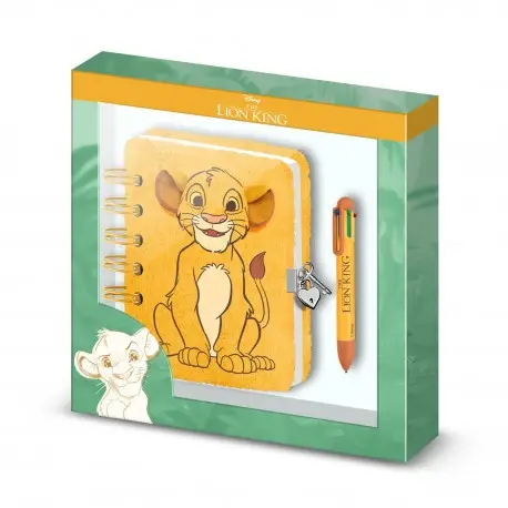 Disney Le Roi Lion Journal Peluche et Stylo 6 Couleurs Offre Limitée