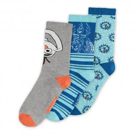 Super Prix Lot de 3 Paires de Chaussettes Olaf Frozen EU 43-46 - Licence Officielle