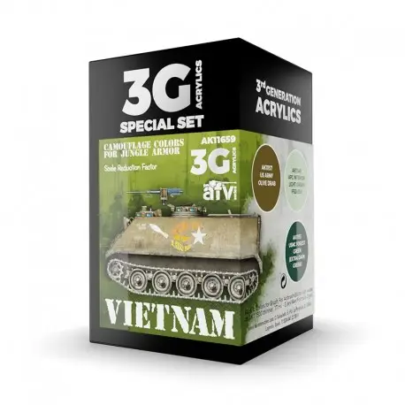 Set de Couleurs Camouflage Vietnam 3Gen par AK-Interactive Réduction