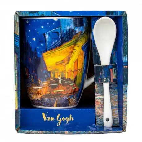 Remise Tasse Enesco Terrasse de Café Van Gogh avec cuillère