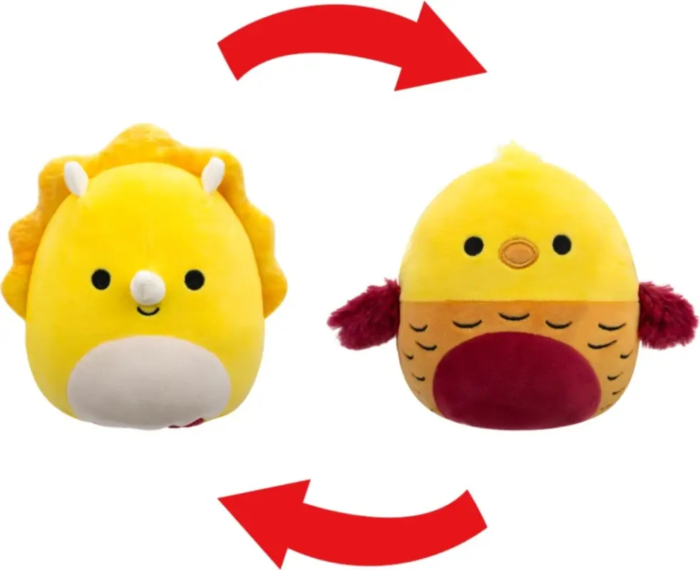 Squishmallows 2v1 tricératops Lancaster et faisan doré Beck Bon Plan