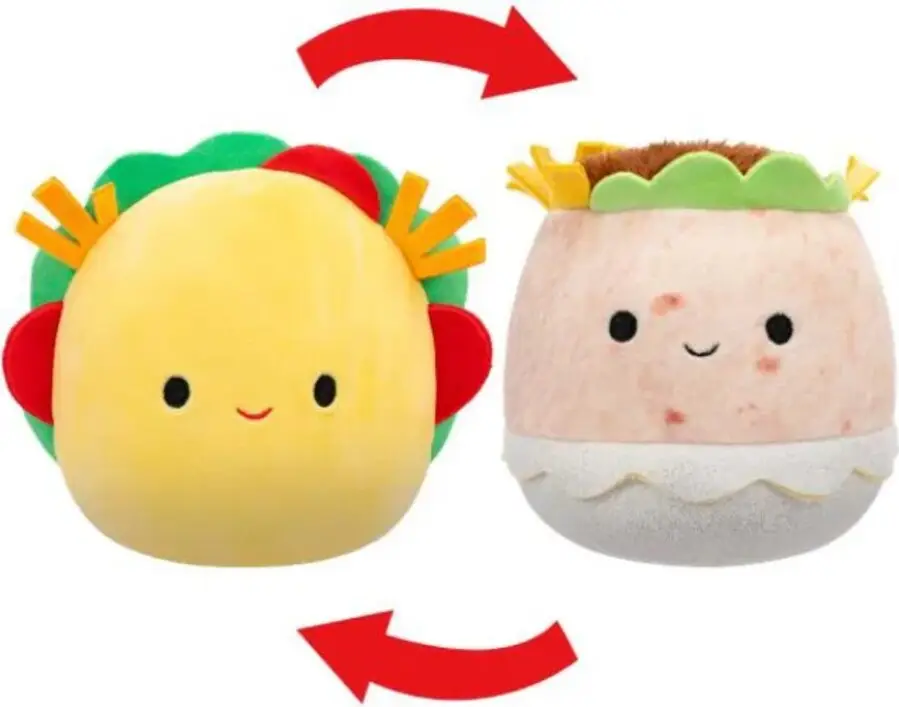 Squishmallows 2en1 Tacos Tex et burrito Bernardo Promotion Saisonnière